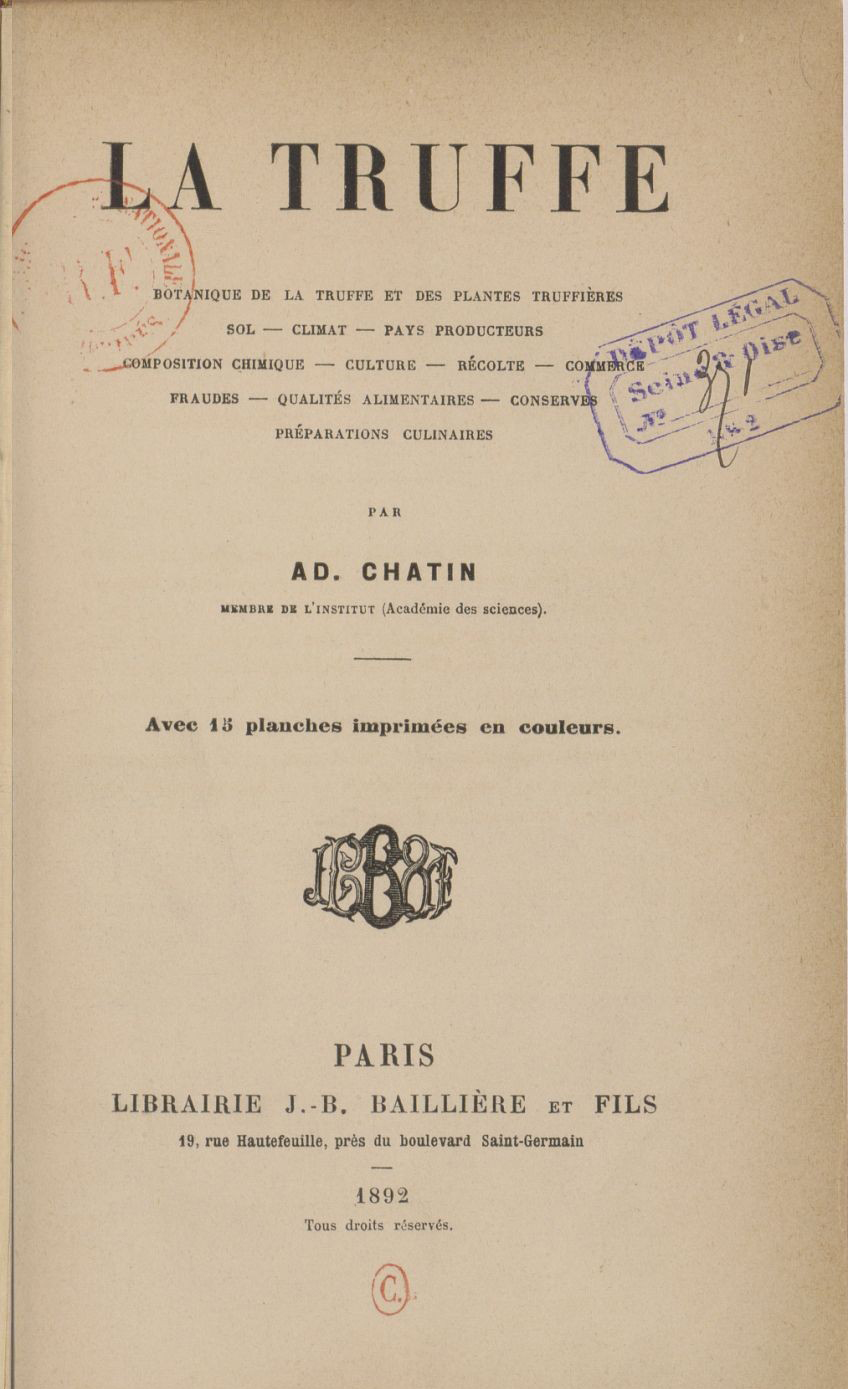 Frontespizio de La truffe pubblicato a Parigi nel 1892